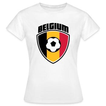 belgium - Women's T-Shirt - white - Front - AI Model Female 172 dark (172cm)