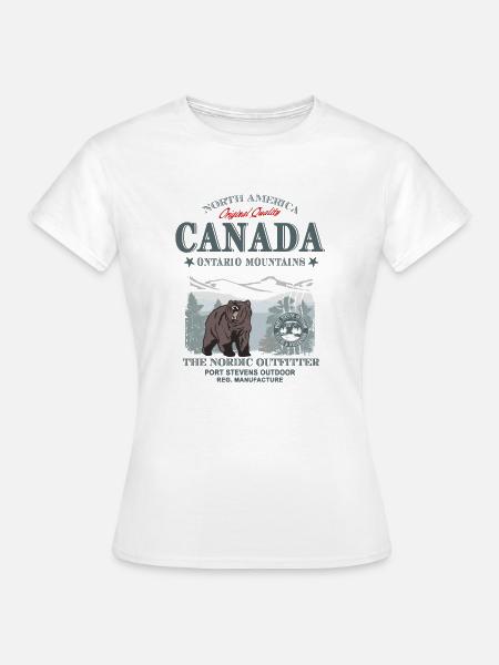 Canada - Grizzly Bear - Frauen T-Shirt - Weiß