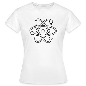 atom - Women's T-Shirt - white - Front - AI Model Female 172 dark (172cm)