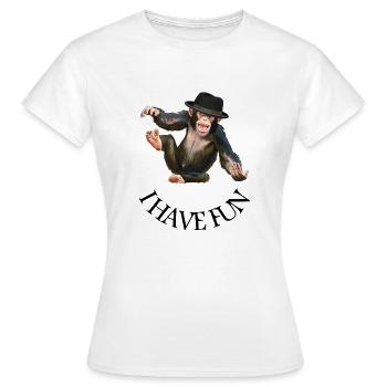 Monkey monkey monkey face - Women's T-Shirt - white - Front - AI Model Female 172 dark (172cm)