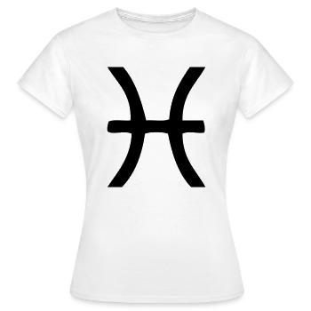 Sternzeichen Fisch - Frauen T-Shirt - Weiß - Vorne - AI Model Female 172 dark (172cm)
