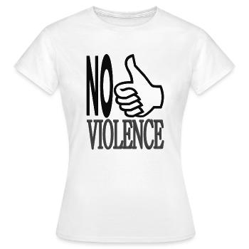 Against violence no violence - Women's T-Shirt - white - Front - AI Model Female 172 dark (172cm)