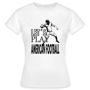 Football américain Football américain - T-shirt Femme - blanc - Devant - AI Model Female 172 dark (172cm)