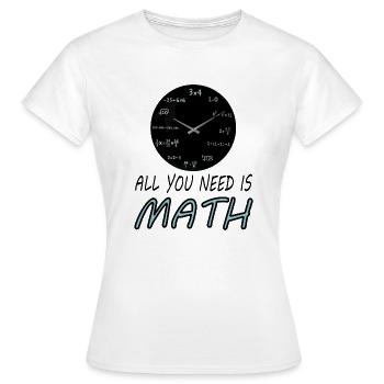 Mathématiques mathématiques - T-shirt Femme - blanc - Devant - AI Model Female 172 dark (172cm)