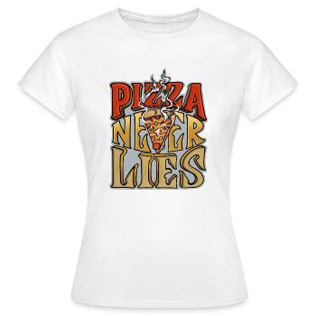 Pizza never lies - Frauen T-Shirt - Weiß - Vorne - AI Model Female 172 dark (172cm)