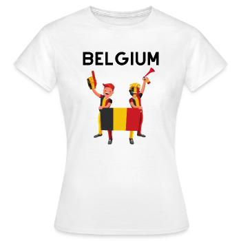 DIABLES ROUGE BELGIQUE - T-shirt Femme - blanc - Devant - AI Model Female 172 dark (172cm)