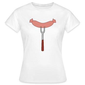 Saucisses - T-shirt Femme - blanc - Devant - AI Model Female 172 dark (172cm)