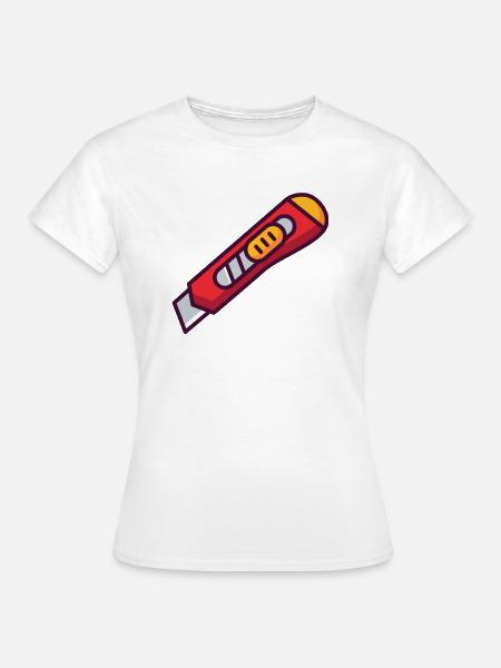 Cuttermesser - Frauen T-Shirt - Weiß