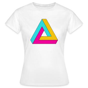 Unmögliche Dreieck optische Täuschung - Frauen T-Shirt - Weiß - Vorne - AI Model Female 172 dark (172cm)