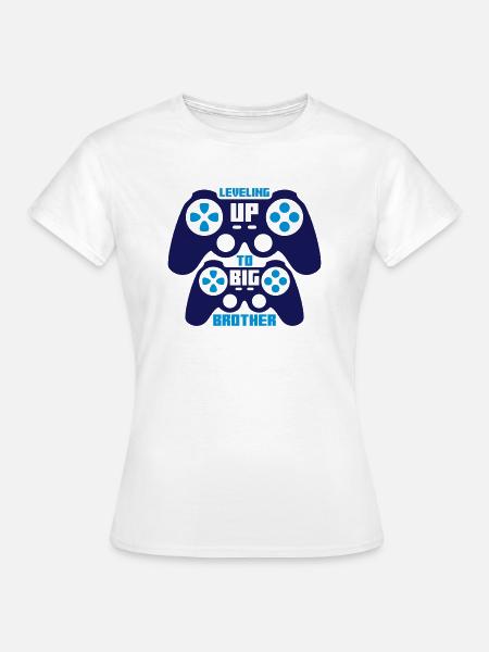 Leveling up big brother - Frauen T-Shirt - Weiß