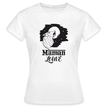 Maman Louve 2 - T-shirt Femme - blanc - Devant - AI Model Female 172 dark (172cm)
