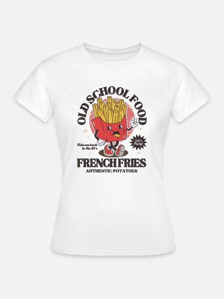 Altmodische Pommes! - Frauen T-Shirt - Weiß
