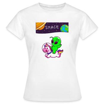 Raum - Frauen T-Shirt - Weiß - Vorne - AI Model Female 172 dark (172cm)