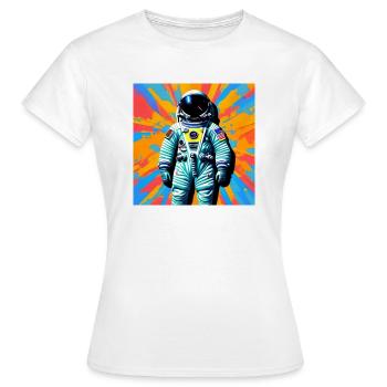 Astronaute élégant - T-shirt Femme - blanc - Devant - AI Model Female 172 dark (172cm)