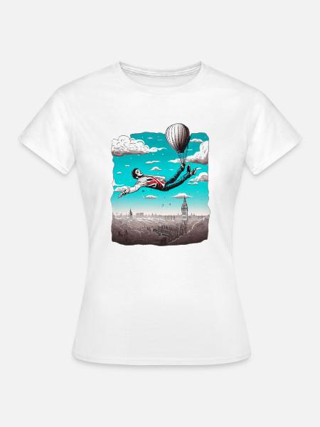 SCHWEBEND ÜBER LONDON - Frauen T-Shirt - Weiß