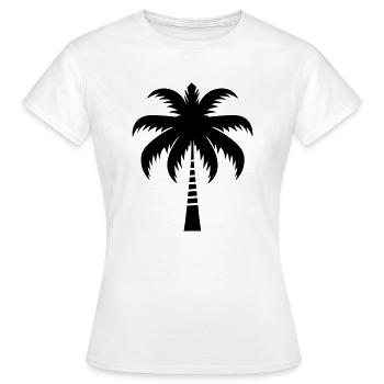 palmiers - T-shirt Femme - blanc - Devant - AI Model Female 172 dark (172cm)