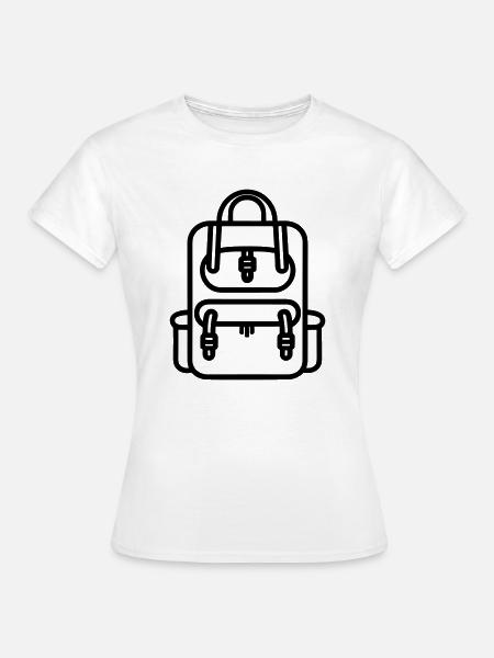 Rucksack - Frauen T-Shirt - Weiß