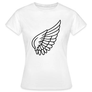Ailes d'ange - T-shirt Femme - blanc - Devant - AI Model Female 172 dark (172cm)