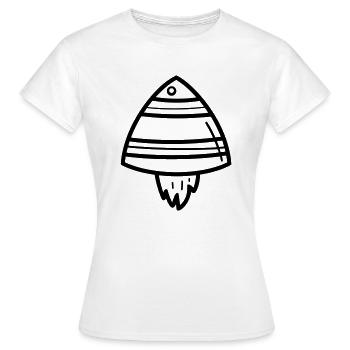 fliegende Untertasse - Frauen T-Shirt - Weiß - Vorne - AI Model Female 172 dark (172cm)