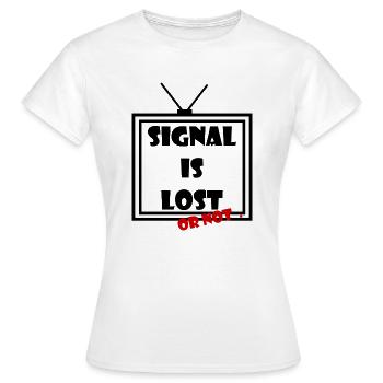Fernseher oder nicht - Frauen T-Shirt - Weiß - Vorne - AI Model Female 172 dark (172cm)
