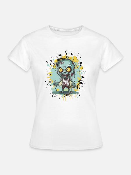 Zombie Comic - Frauen T-Shirt - Weiß