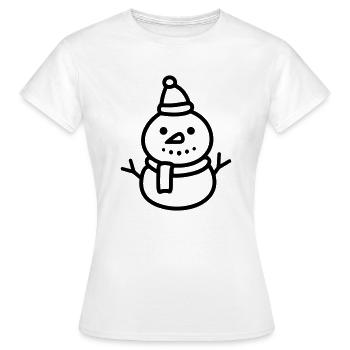 Snowman - Women's T-Shirt - white - Front - AI Model Female 172 dark (172cm)