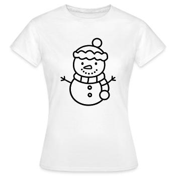 Snowman - Women's T-Shirt - white - Front - AI Model Female 172 dark (172cm)