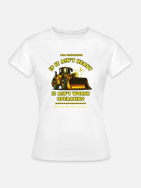 Power Work ,,Radlader" - Frauen T-Shirt - Weiß