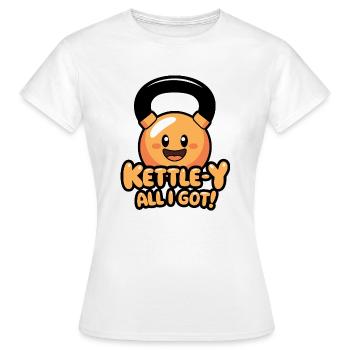 Bouilloire-Y Tout ce que j’ai - T-shirt Femme - blanc - Devant - AI Model Female 172 dark (172cm)