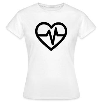heartbeat - Women's T-Shirt - white - Front - AI Model Female 172 dark (172cm)