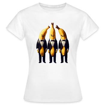 Bananen im Smoking - Frauen T-Shirt - Weiß - Vorne - AI Model Female 172 dark (172cm)