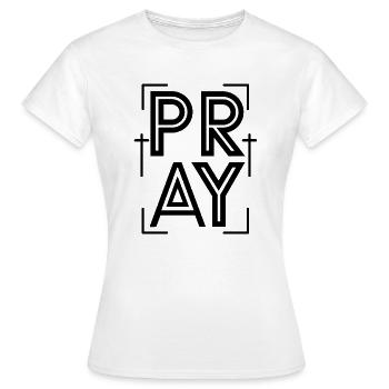 prier - T-shirt Femme - blanc - Devant - AI Model Female 172 dark (172cm)