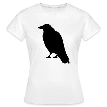 Black Crow oiseau - T-shirt Femme - blanc - Devant - AI Model Female 172 dark (172cm)