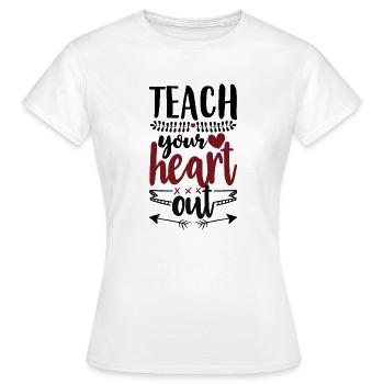 Enseñar a su corazón - Camiseta mujer - blanco - delante - AI Model Female 172 dark (172cm)
