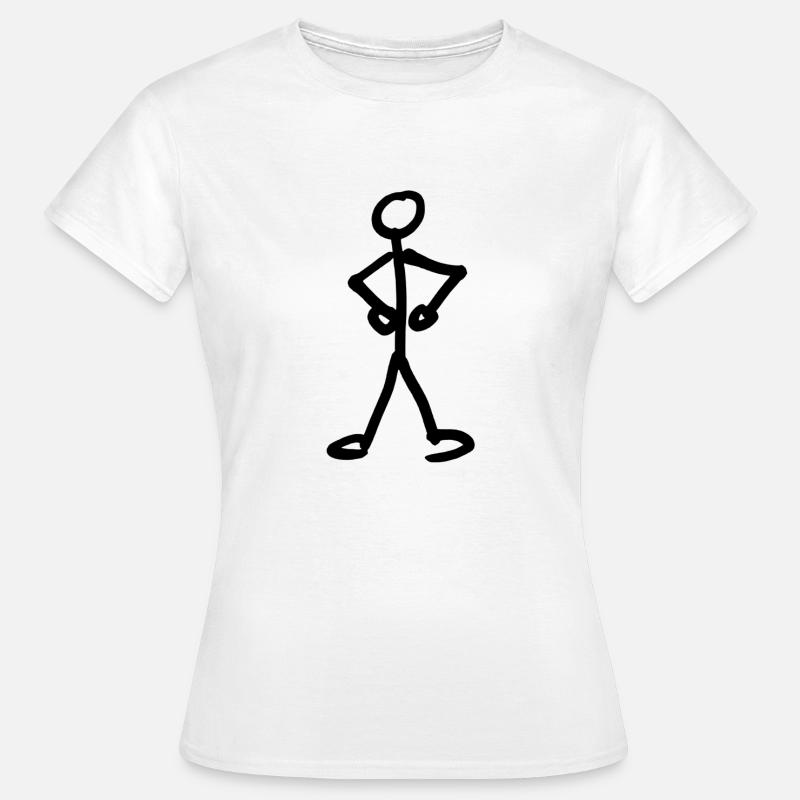 figura stilizzata - Maglietta da donna - bianco