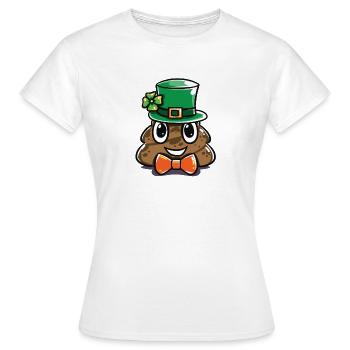 St Patricks Day Outfit Poop Gift Beer Ireland - Women's T-Shirt - white - Front - AI Model Female 172 dark (172cm)