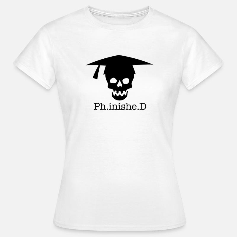 Ph.d. - Dame-T-shirt - hvid
