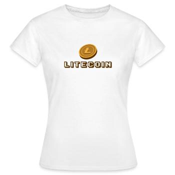 Litecoin Bitcoin cadeau crypto crypto-monnaie - T-shirt Femme - blanc - Devant - AI Model Female 172 dark (172cm)