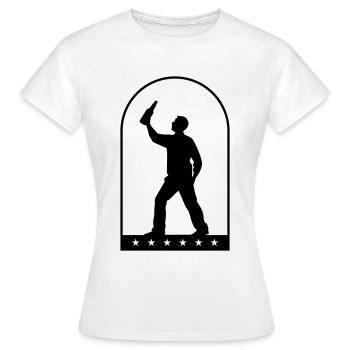 Boire une bouteille de bière - T-shirt Femme - blanc - Devant - AI Model Female 172 dark (172cm)