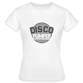 Disko Pumper Masse Muskeln Geschenk Typen - Frauen T-Shirt - Weiß - Vorne - AI Model Female 172 dark (172cm)