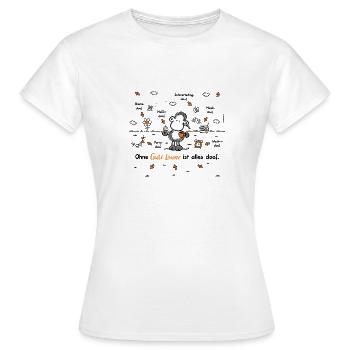 Sheepworld Ohne Gute Laune ist alles doof One Size - Frauen T-Shirt - Weiß - Vorne - AI Model Female 172 dark (172cm)