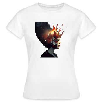 Explosionen im Kopf - Frauen T-Shirt - Weiß - Vorne - AI Model Female 172 dark (172cm)