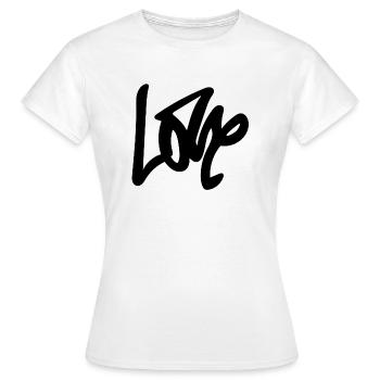 LOVE - Women's T-Shirt - white - Front - AI Model Female 172 dark (172cm)