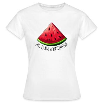 Ce n’est pas une Palestine pastèque - T-shirt Femme - blanc - Devant - AI Model Female 172 dark (172cm)