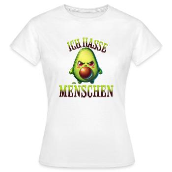 Méchant Avocat Drôle Je déteste les gens - T-shirt Femme - blanc - Devant - AI Model Female 172 dark (172cm)