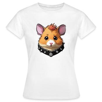 Hamster Rocker - Women's T-Shirt - white - Front - AI Model Female 172 dark (172cm)