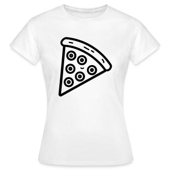 Pizza slice - Women's T-Shirt - white - Front - AI Model Female 172 dark (172cm)