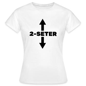 2 places - T-shirt Femme - blanc - Devant - AI Model Female 172 dark (172cm)