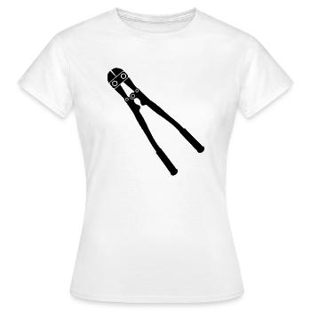 Iron shears 2 C1 - Women's T-Shirt - white - Front - AI Model Female 172 dark (172cm)