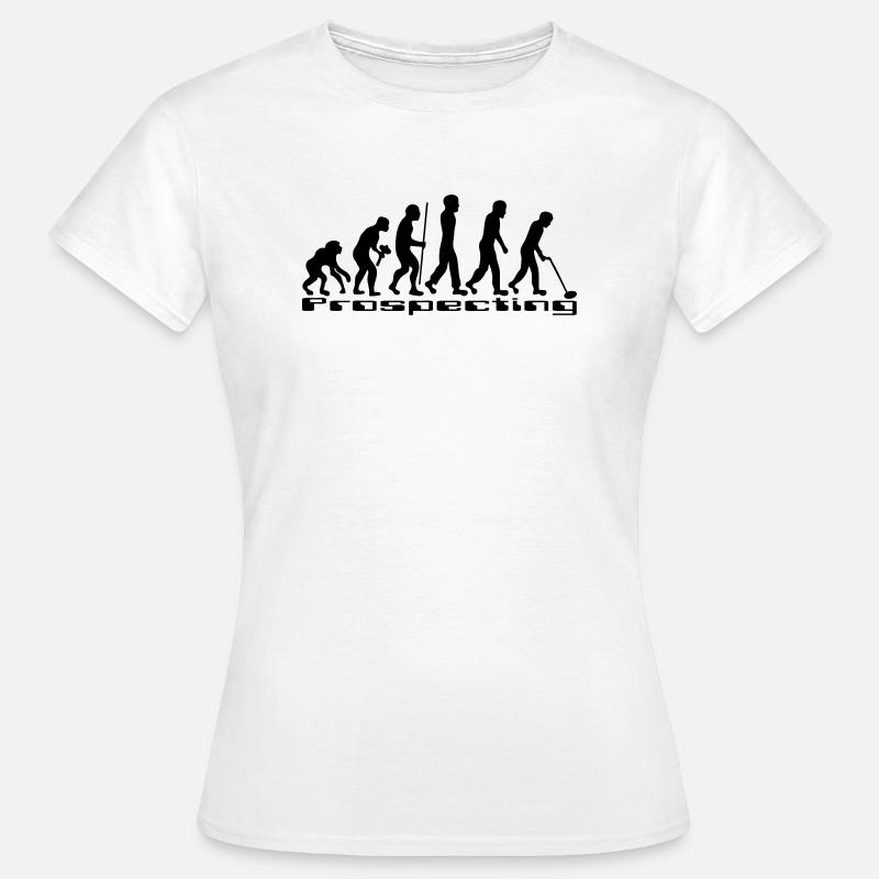 Evolution détecteur de métaux. - T-shirt Femme - blanc